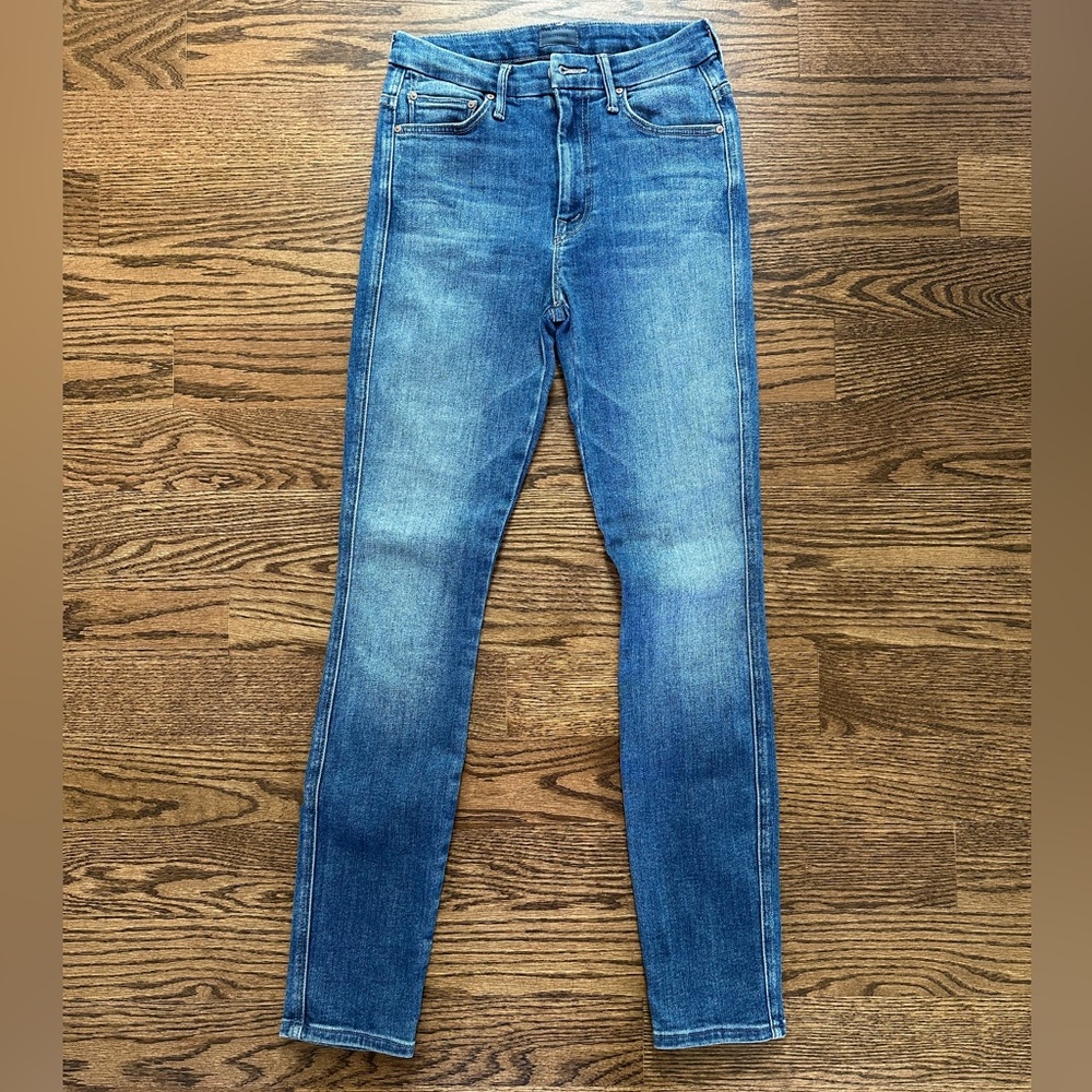 MOTHER high waisted double looker hover jean